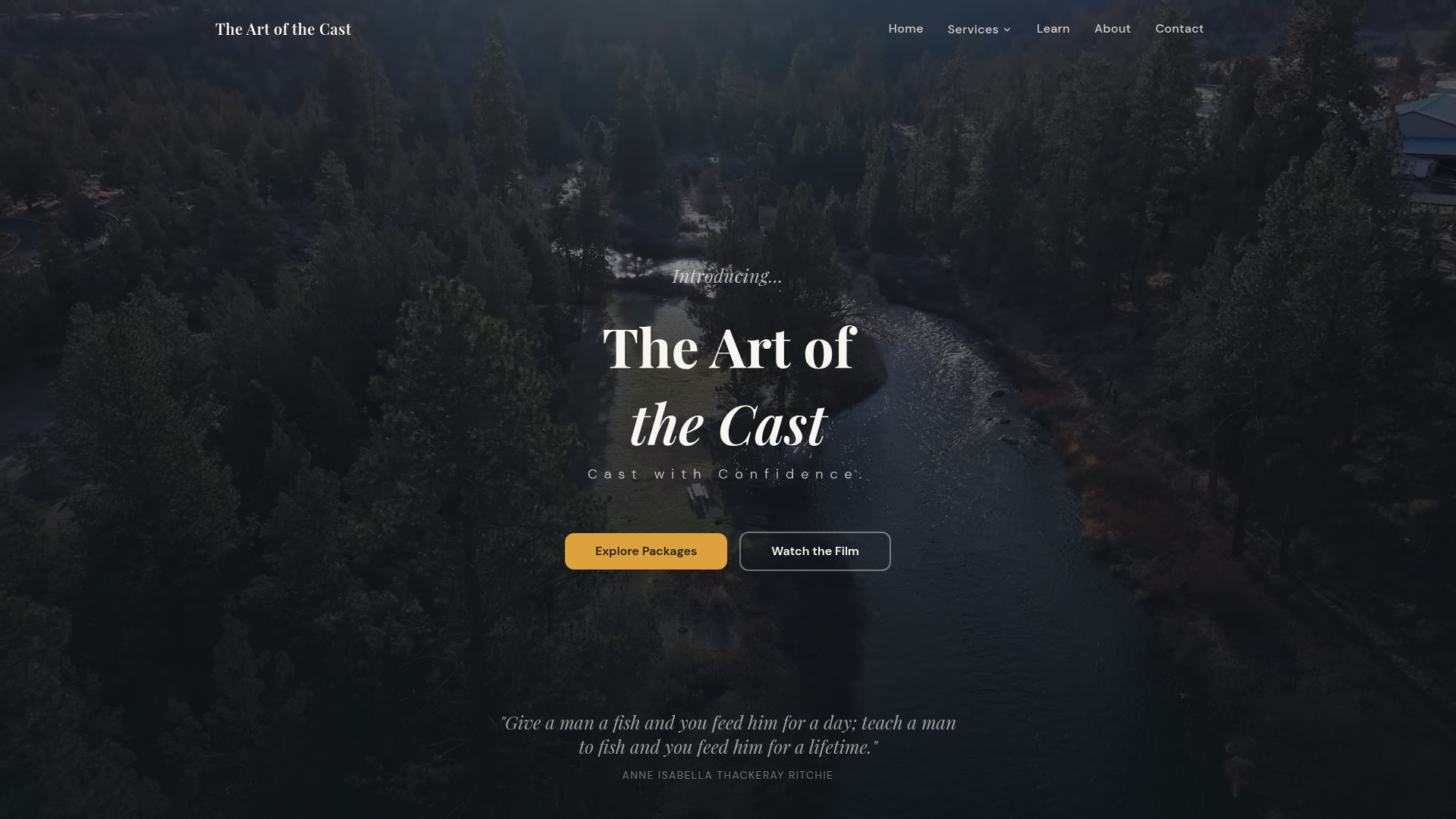The Art of the Cast — a fly fishing brand identity and web design project by Point Presence