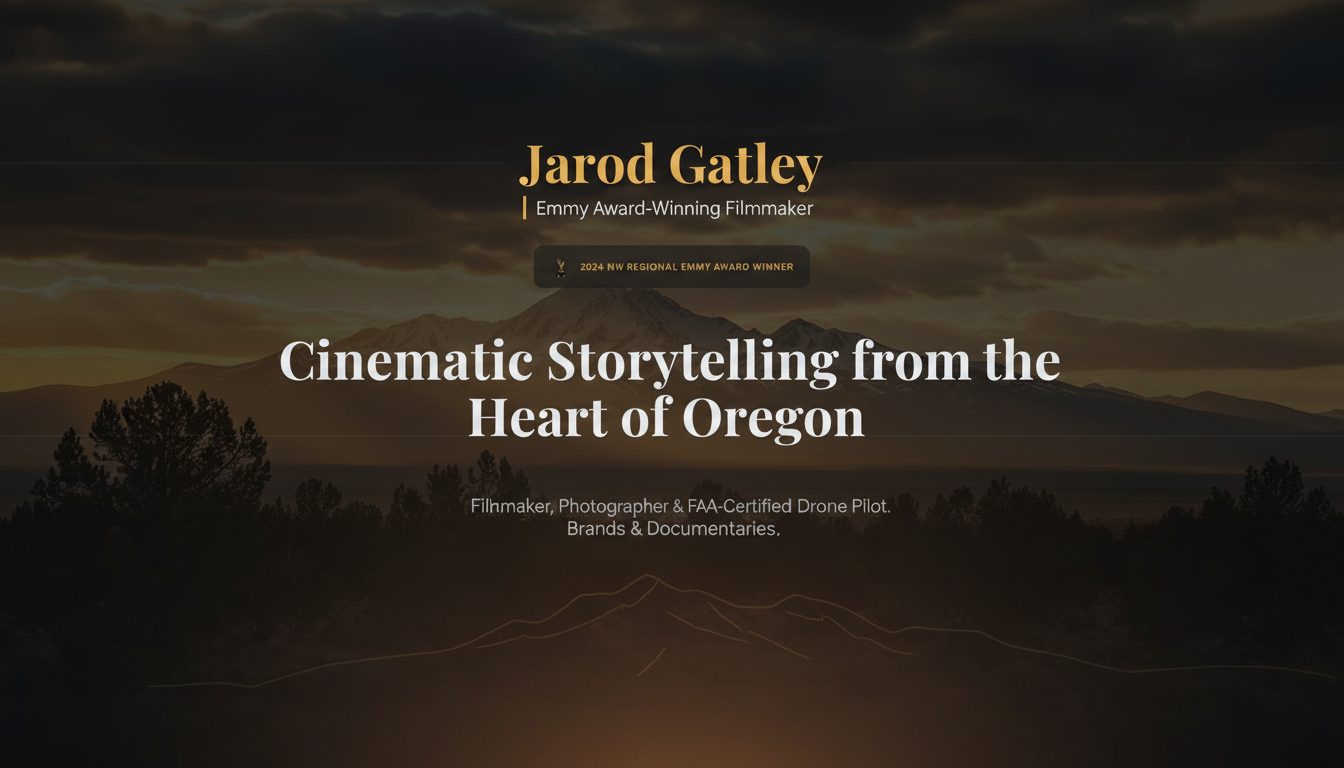 Jarod Gatley — Emmy Award-winning filmmaker website built by Point Presence