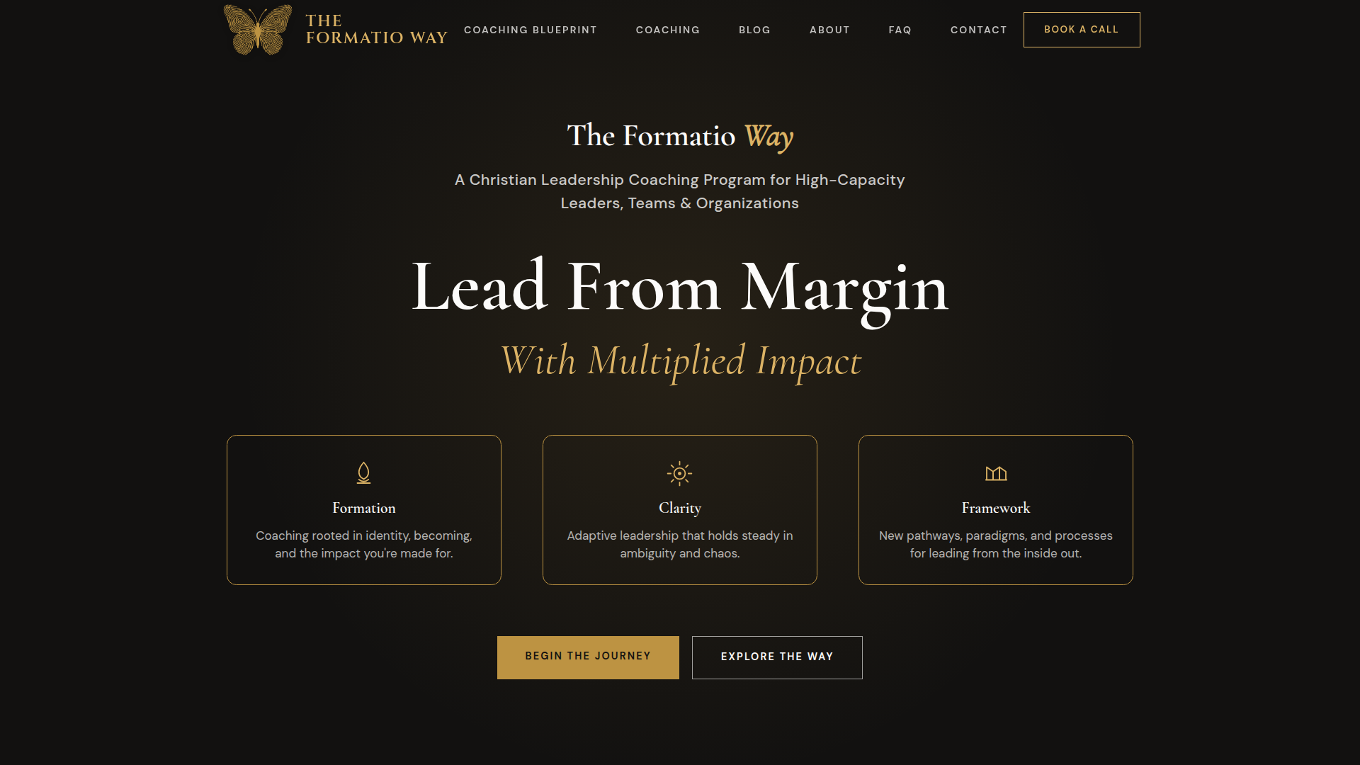 The Formatio Way — Christian leadership coaching website built by Point Presence