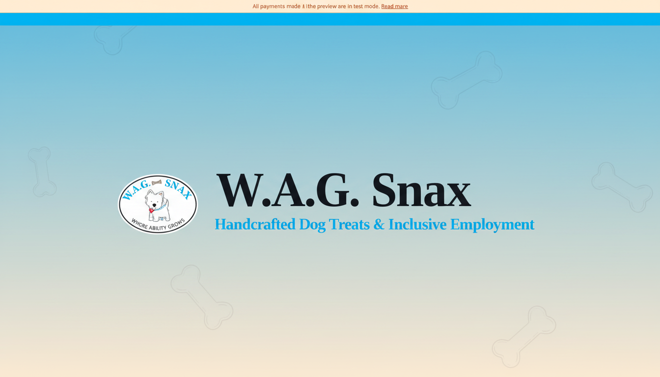 W.A.G. Snax — handcrafted dog treats and inclusive employment website built by Point Presence